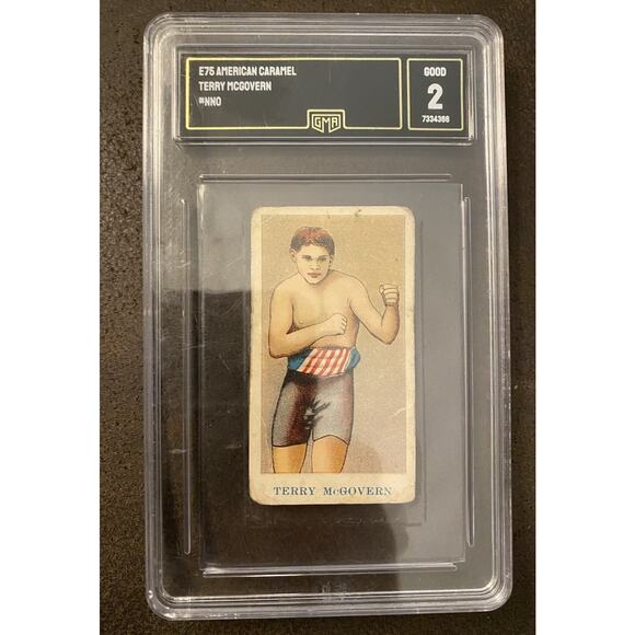 1909 E75 American Caramel Terry McGovern Prize Fighter Boxing Card PSA 2 - Picture 1 of 9